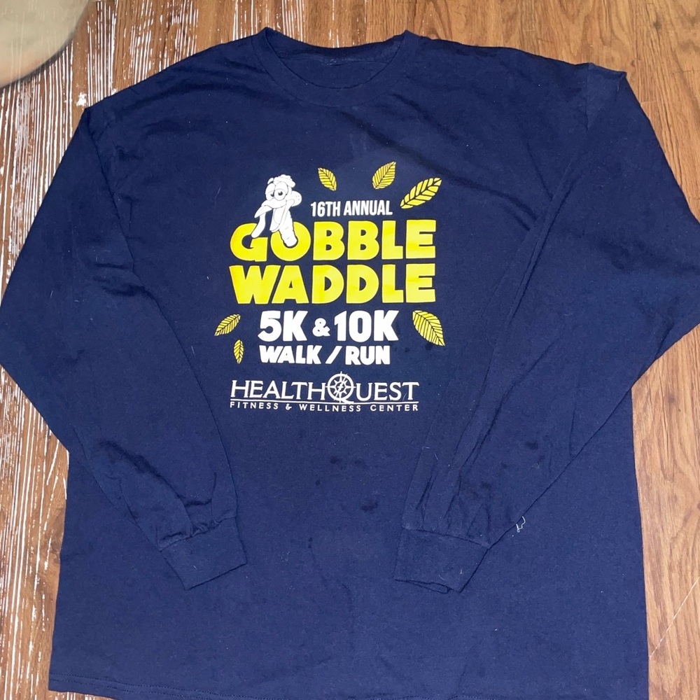 Navy Gobble Waddle Long Sleeve Shirt